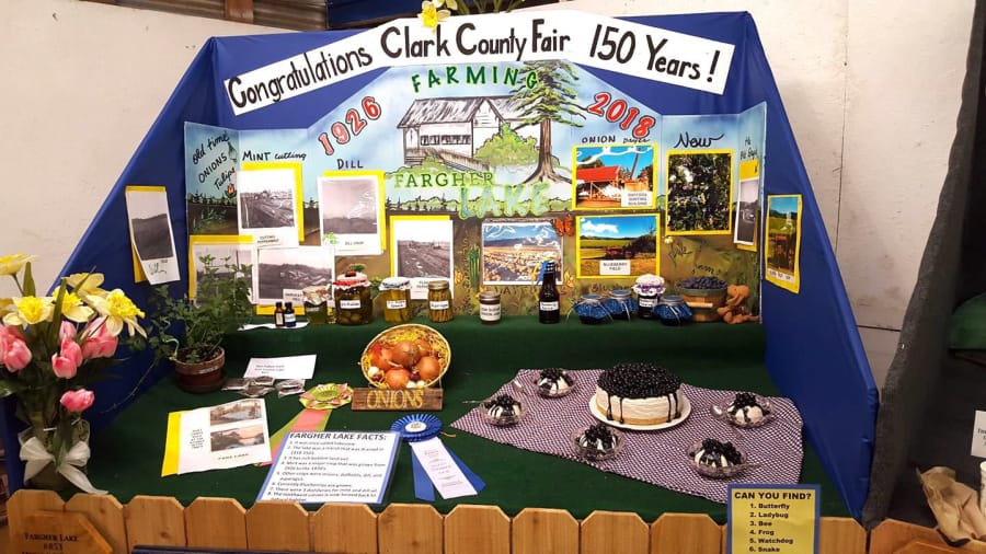Clark County Fairgrounds: The award-winning Fargher Lake exhibit at the Clark County Fair put together by members of the Fargher Lake Grange.
