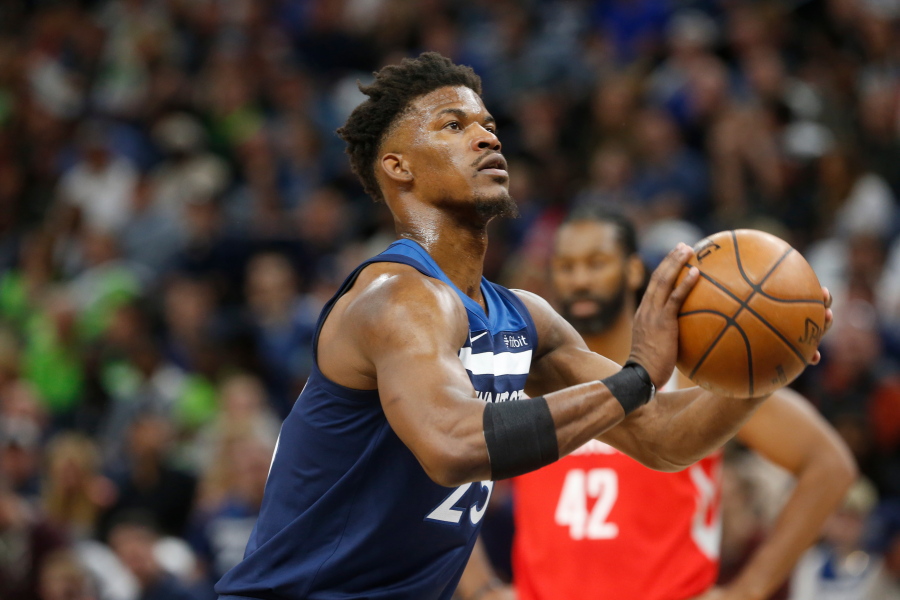 With Jimmy Butler’s trade demand swirling like a dark cloud around Minnesota Timberwolves’ coach Tom Thibodeau, newly minted super-max player Karl-Anthony Towns and the Timberwolves arrive for training camp.