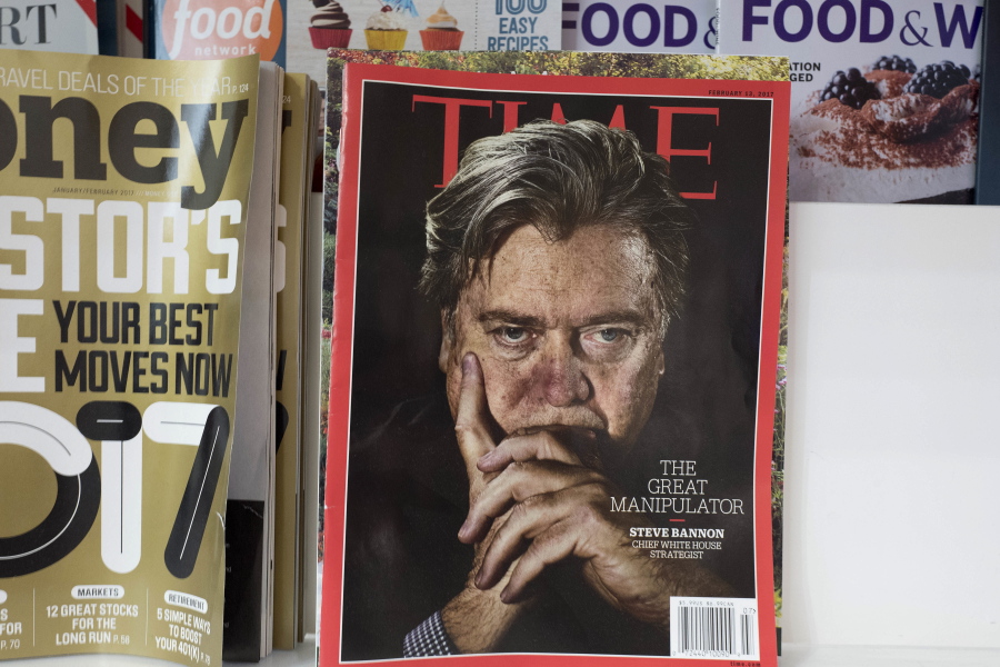 An issue of Time magazine on a New York newsstand on Nov. 16, 2017.