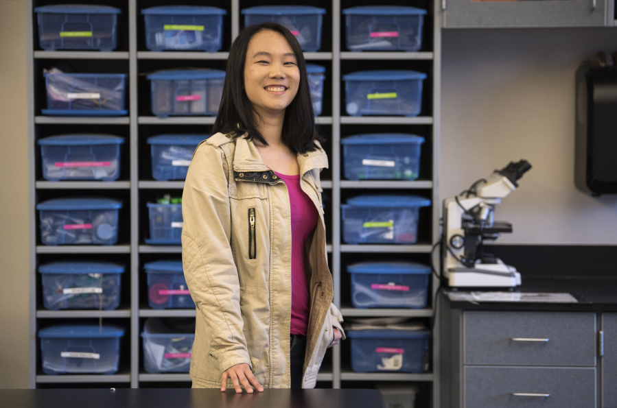 Camas High School senior Monica Chang, seen during her junior year, spent 39 days this summer in Indiana, where she was one of 36 students selected to participate in the Summer Science Program in Biochemistry.