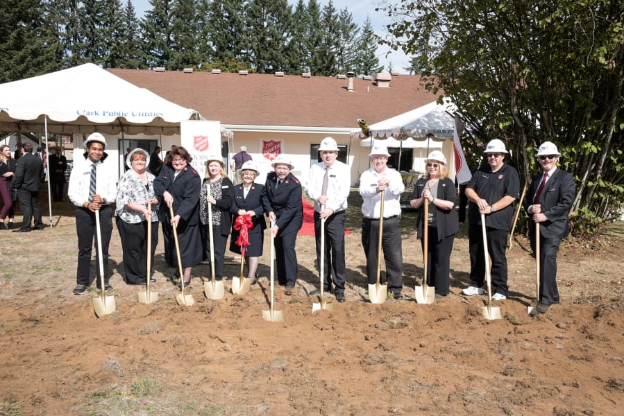Fircrest: Some of the guests at the Salvation Army’s groundbreaking ceremony at its Northeast 112th Avenue campus.