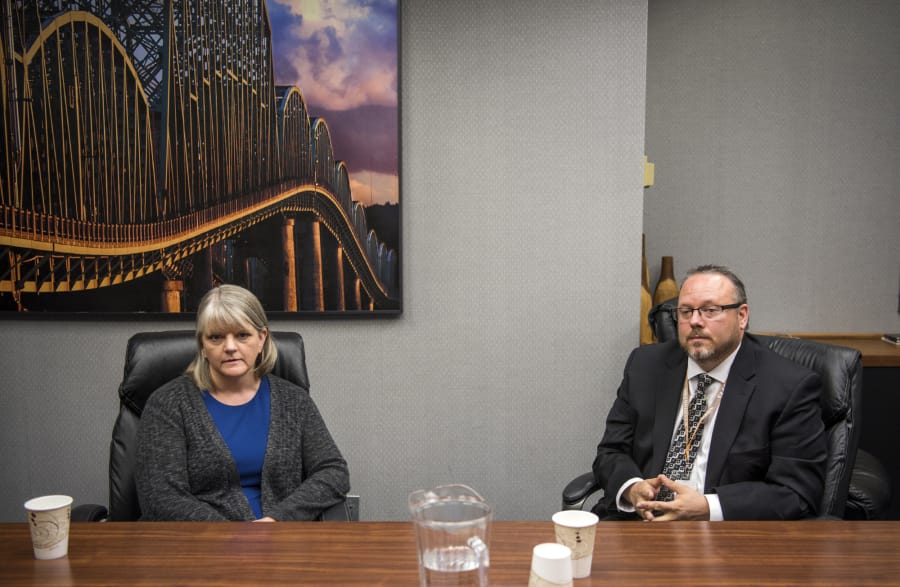 Democratic challenger Barbara Melton and Clark County Clerk Scott Weber, a Republican, talk about budgeting, computer systems and other duties of the office with The Columbian’s Editorial Board.