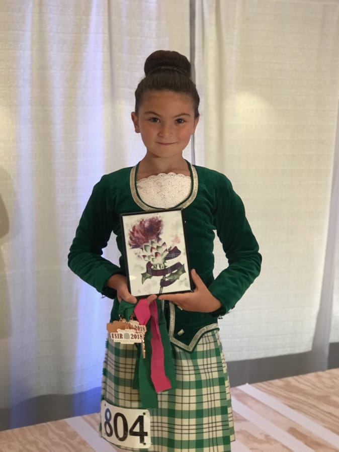 Burnt Bridge Creek: Burnt Bridge Creek fourth-grader Stella Bluhm, 9, finished fourth runner-up in the 9-and-younger division at the United States Inter-Regional nationals for Scottish Highland dancing.
