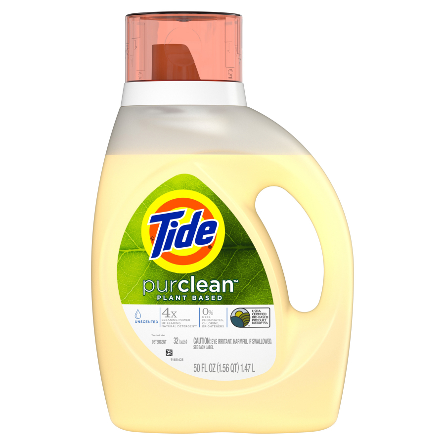 Tide PurClean Unscented Laundry Detergent.