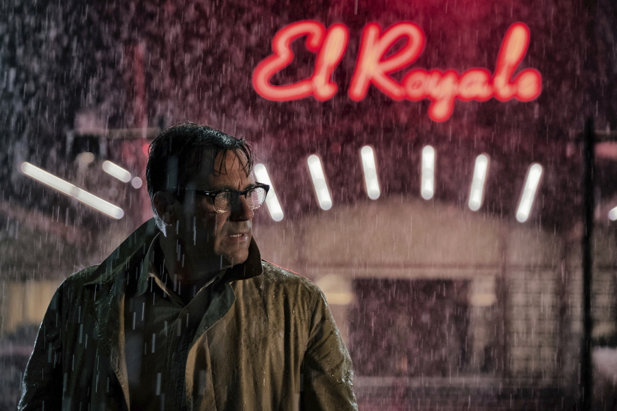 This image released by 20th Century Fox shows Jon Hamm in a scene from “Bad Times at the El Royal.” (Kimberley French/20th Century Fox via AP)