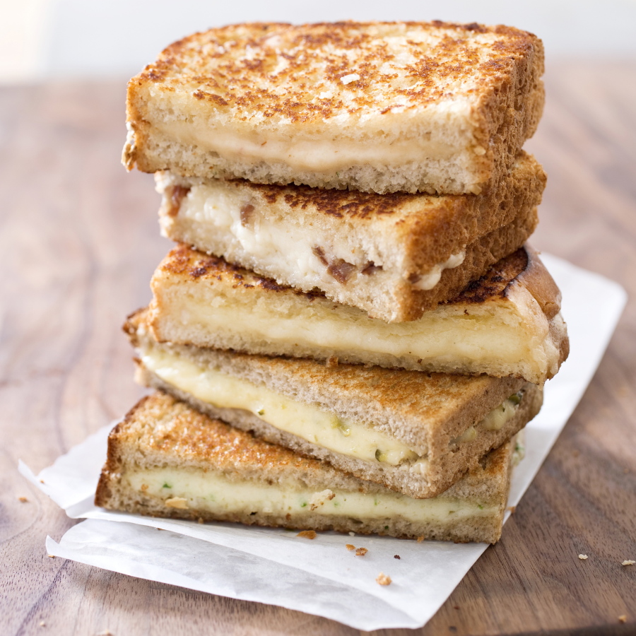 A Grown-Up Grilled Cheese with Cheddar and Shallot (Carl Tremblay/America’s Test Kitchen via AP)