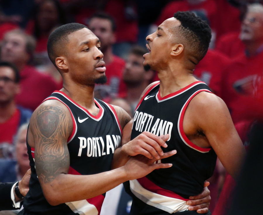 It’s gonna look much the same as last year for the Trail Blazers with Damian Lillard and CJ McCollum in the backcourt, Jusuf Nurkic at center and Al-Farouq Aminu and Maurice Harkless at forward.