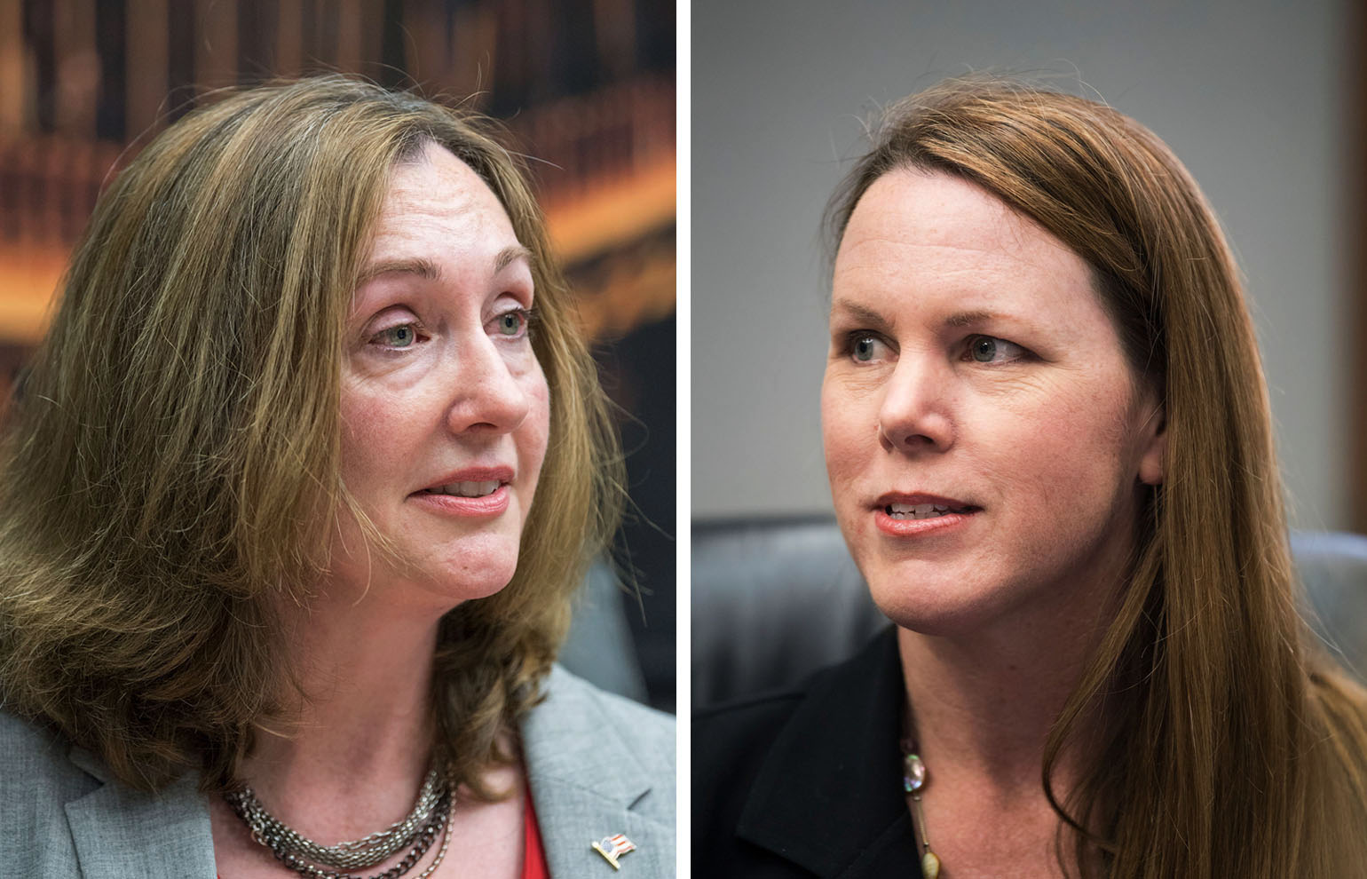 Vancouver City Council, position 1 candidates are incumbent Laurie Lebowsky, left, and Sarah Fox.