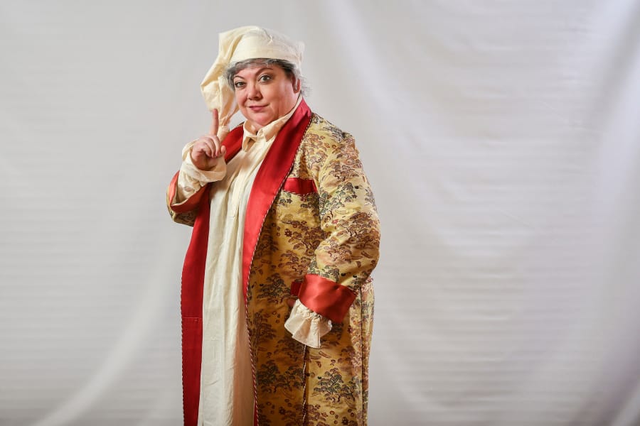 Don’t you dare! Scrooge is portrayed by Thelma, who is portrayed by Vancouver’s Kimberly Dewey, in what’s generally referred to as “The Farndale ...