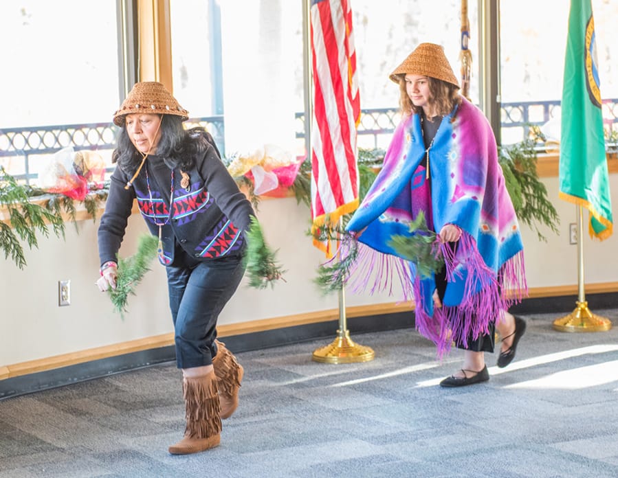 During the “Native Runway” showcase that anchors Vancouver’s Native American Heritage Month celebration, dancers show off their moves and regalia.