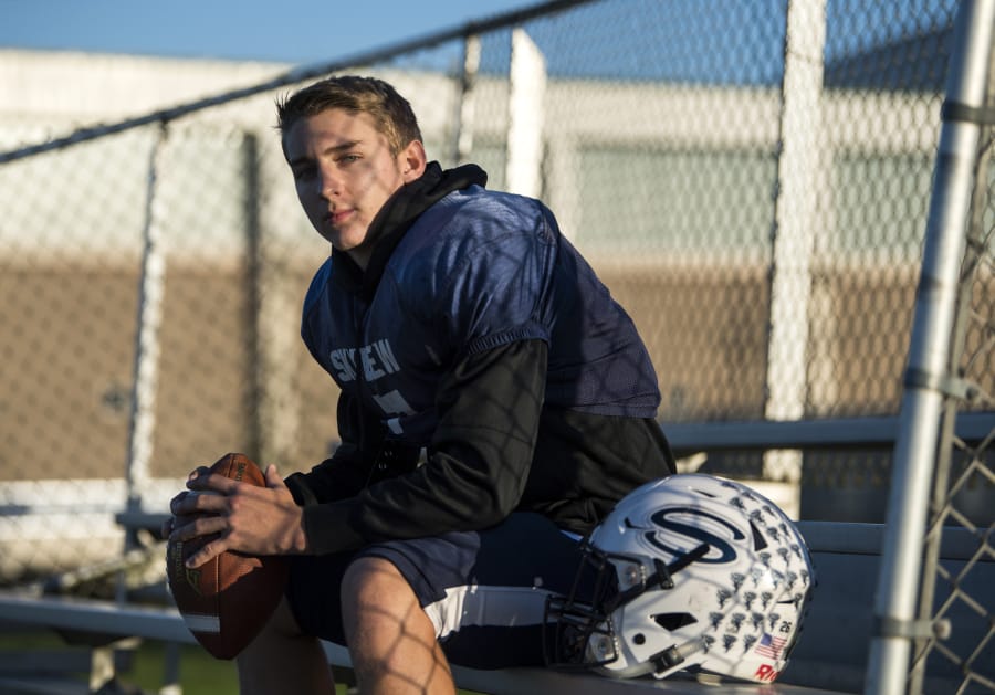Skyview senior Tyler DeJong calls it a bit of a miracle that he’s back on the field for the storm after a serious leg injury as a sophomore.