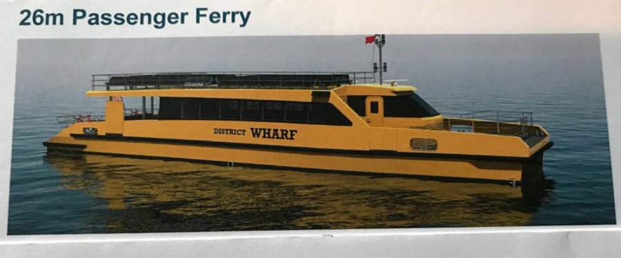 The Friends of Frog Ferry said this is what the ferry could look like, although the actual design would be dependent on the results of a feasibility study.