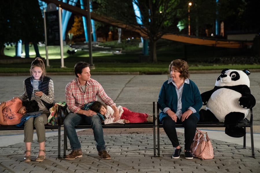 Gustavo Quiroz, from left, Rose Byrne, Mark Wahlberg, Julianna Gamiz and Margo Martindale in “Instant Family.” Hopper Stone, SMPSP/Paramount Pictures