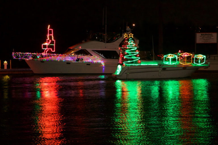 Watch the annual Christmas Ships Parade Dec. 1 from Marina Park in Washougal — or see the parade from inside the warm Port of Camas-Washougal building. Maria A.Swearingen/Christmas Ships 