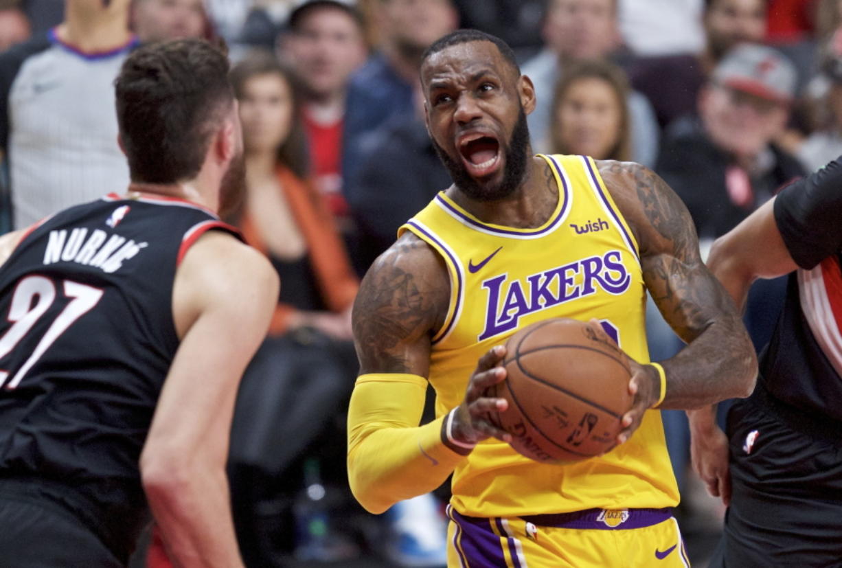 James Scores 28 As Lakers Fend Off Blazers The Columbian