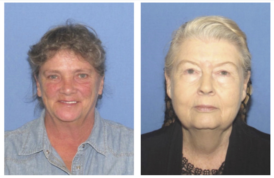 This combination of undated photos provided by the Ohio Attorney General’s office show Rita Newcomb, left, and Fredericka Wagner. Authorities announced Tuesday, Nov. 13, 2018, that the two women have been arrested for impeding the investigation into the slayings of eight members of one family in rural Ohio two years ago.