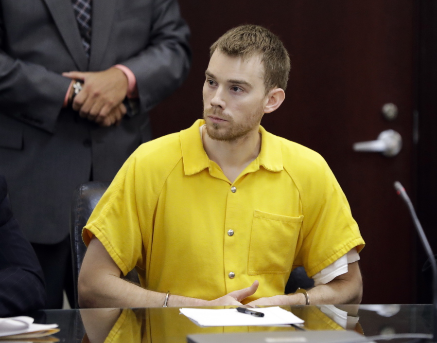 Travis Reinking appears at a hearing in Nashville, Tenn. A judge says Reinking , charged with killing four people at a Tennessee Waffle House is liable in a $100 million wrongful death lawsuit filed by a victim’s mother. A Davidson County Circuit Court judge last week found 29-year-old Travis Reinking civilly liable for the death of 23-year-old Akilah DaSilva. Reinking is accused of fatally shooting DaSilva and three others at the Nashville restaurant April 22.