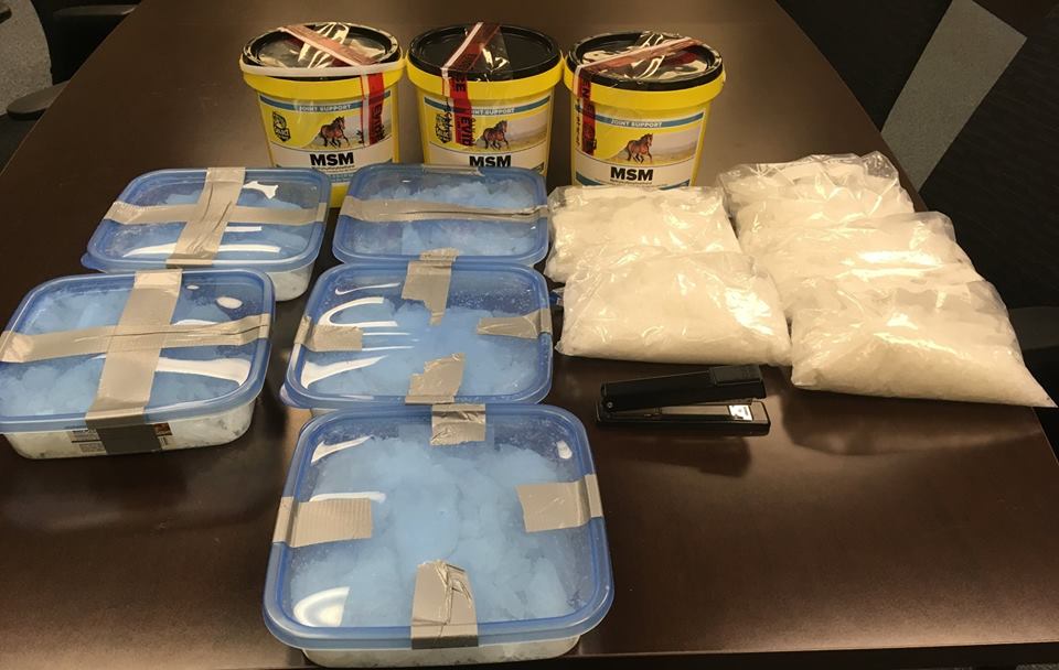 Clark County deputies seized about 23 lbs. of meth during an Oct. 31 traffic stop on northbound Interstate 5. The drugs are worth an estimated $147,000, authorities said.