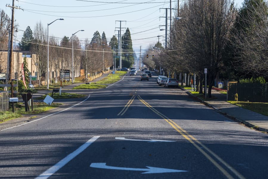 Southeast First Street between Southeast 164th and 177th avenues. The city of Vancouver received a grant for improvements on this stretch of road.
