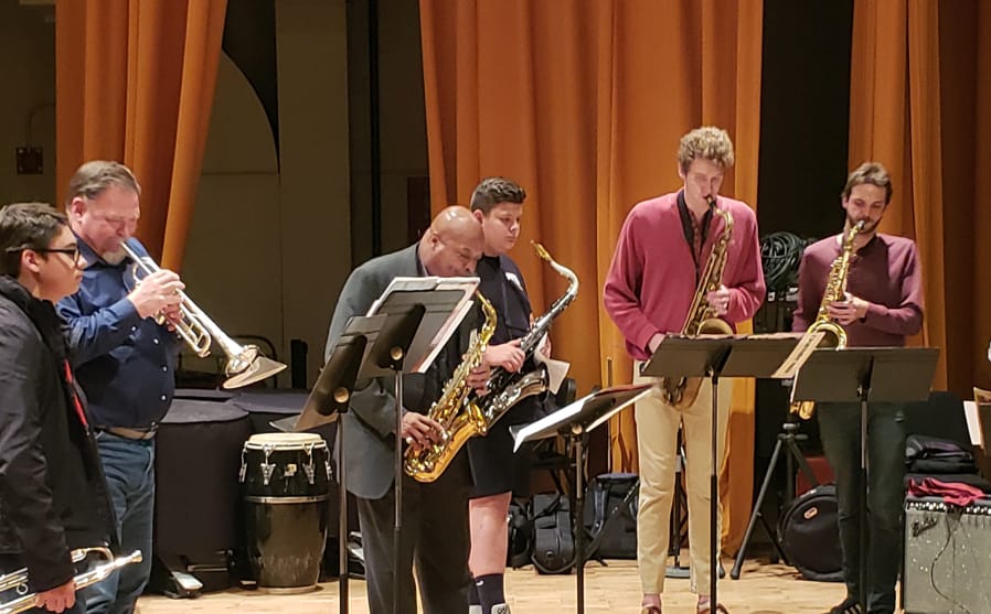 Woodland: Woodland High School band students took part in Music Major for a Day at Washington State University’s School of Music in Pullman, followed by a private tour and instruction at the Lionel Hampton School of Music at the University of Idaho.