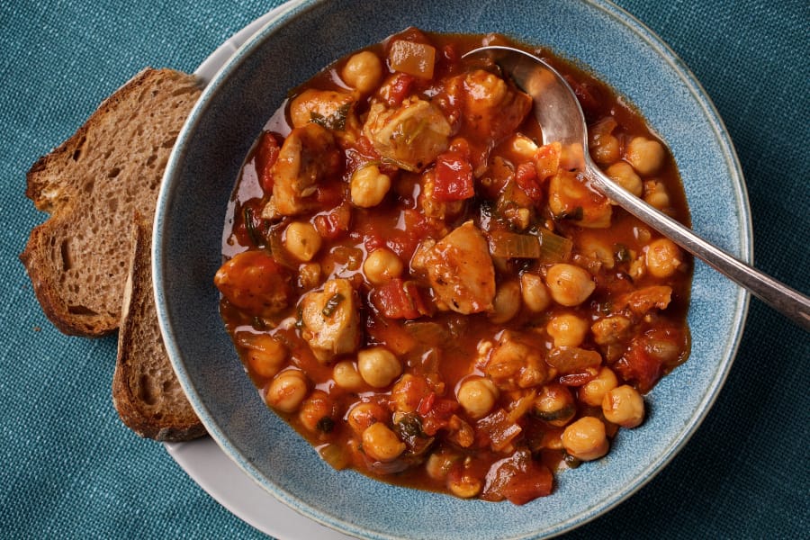 Aromatic Chicken and Chickpea Stew Deb Lindsey for The Washington Post