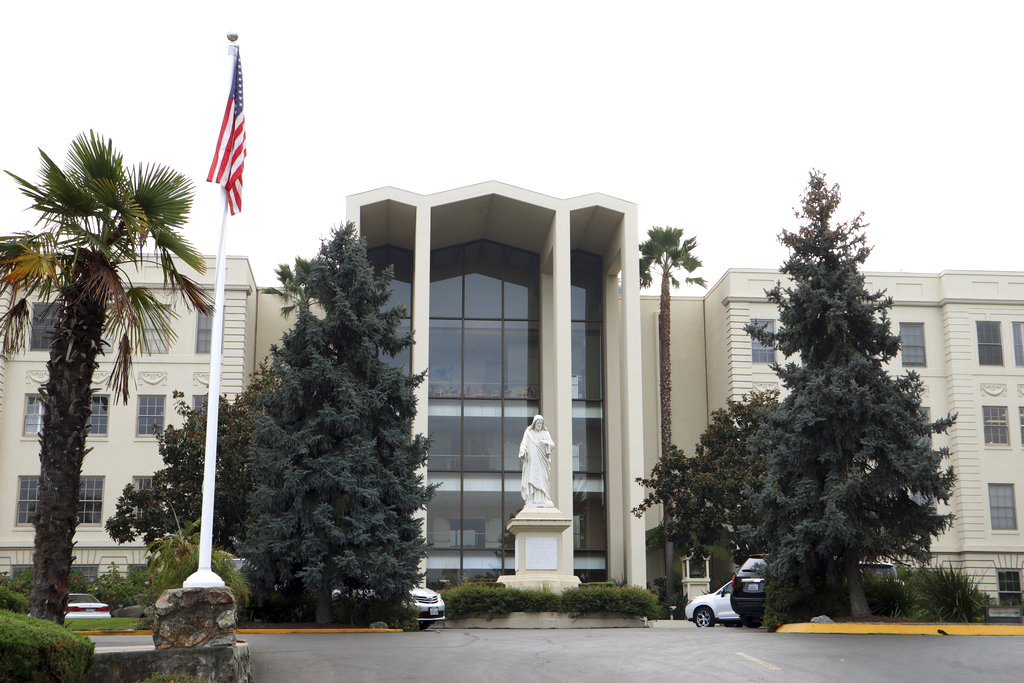 This Nov. 19, 2018 photo shows the Sacred Heart Jesuit Center in Los Gatos, Calif. Abusive priests formerly at the Cardinal Bea House on the campus of Gonzaga University in Spokane, Wash,, were moved to the Los Gatos facility.