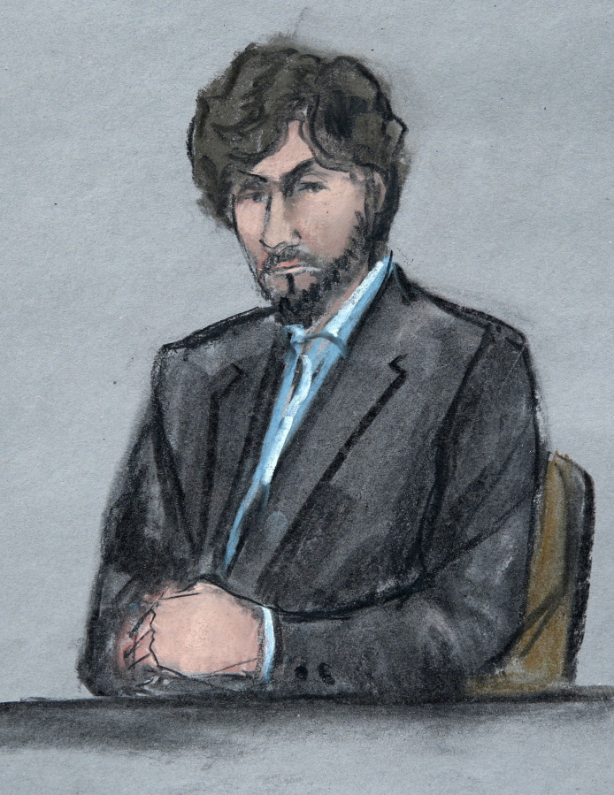 Dzhokhar Tsarnaev 2015 courtroom sketch
