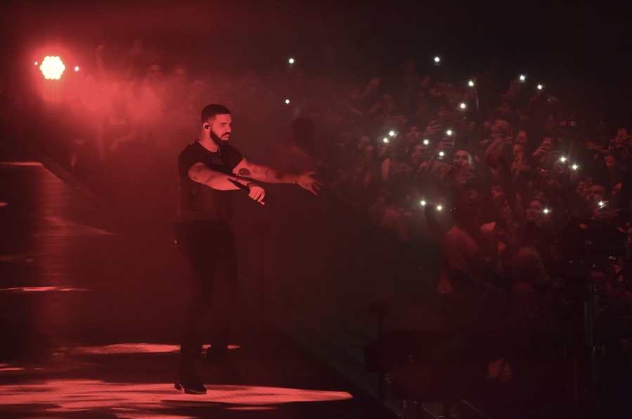 Drake performs at the Staples Center Oct. 12 in Los Angeles.