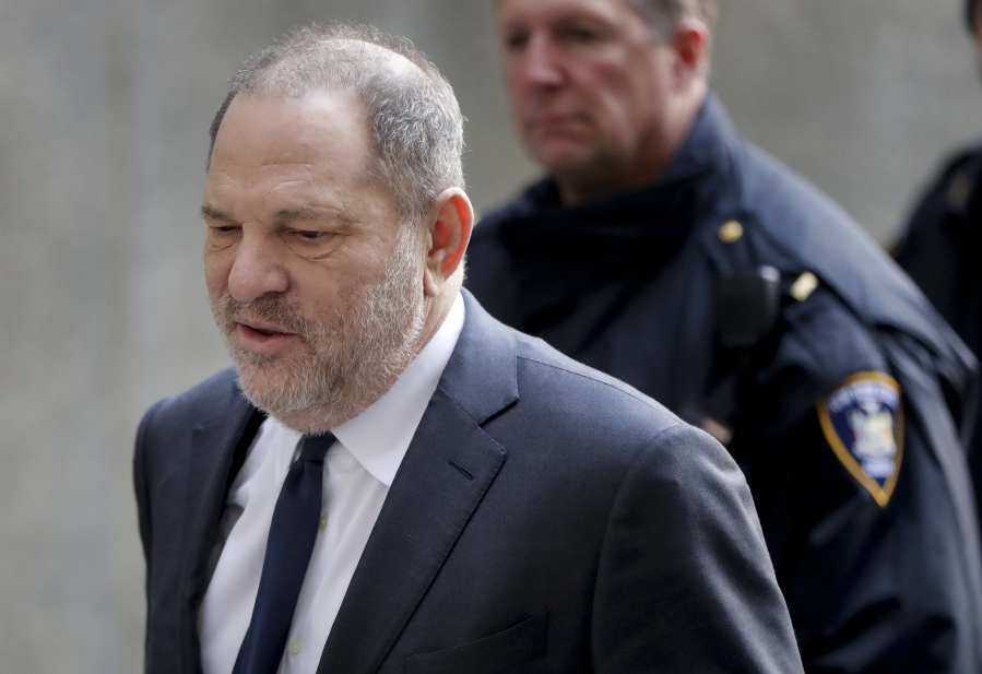 Harvey Weinstein arrives at New York Supreme Court on Thursday in New York.