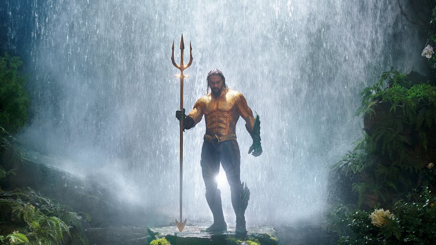 Jason Momoa stars as Aquaman, a half-Atlantean, half-human who is reluctant to be king of the undersea nation of Atlantis. Warner Bros.