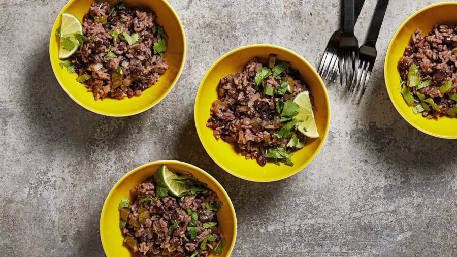 Cuban beans and rice brings together two pantry staples in one perfect pot of comfort.
