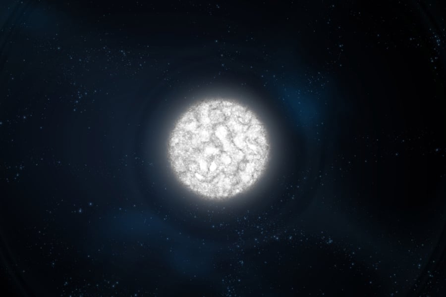 White dwarf star illustration.