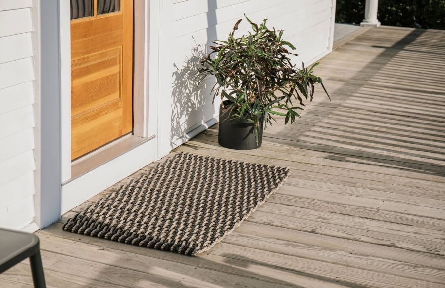 A Rope Co. doormat, handmade in Maine by fifth-generation lobstermen ($65-$129, theropeco.com). Rope Co.
