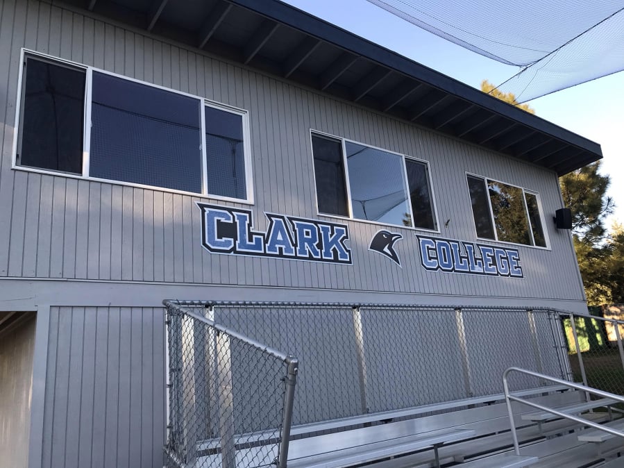 The pressbox at the Clark College softball complex on Tuesday, Jan. 29, 2019.