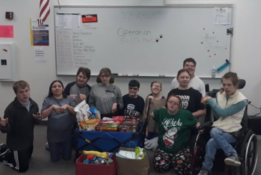 Felida: Students in Skyview High School’s Transitional Skills Room 405 organized Operation Storm Paws to collect toys and supplies for animals at the Humane Society for Southwest Washington.