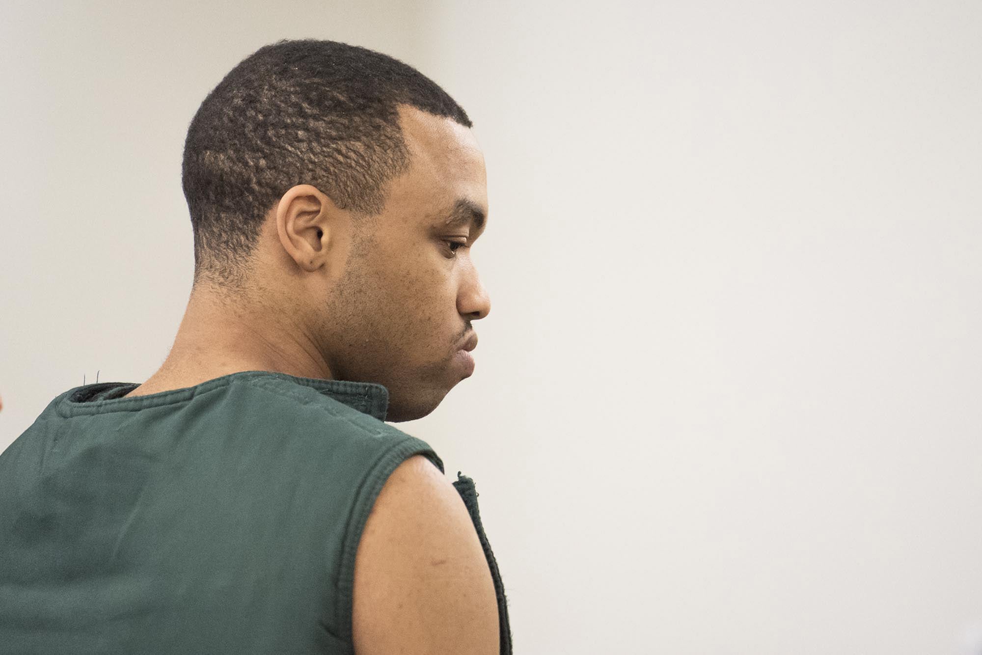 Brian C. Toombs, 28, appears in the Clark County Superior Court on Monday morning to face a charge of 1st-degree attempted domestic violence murder for allegedly stabbing his 57-year-old mother.
