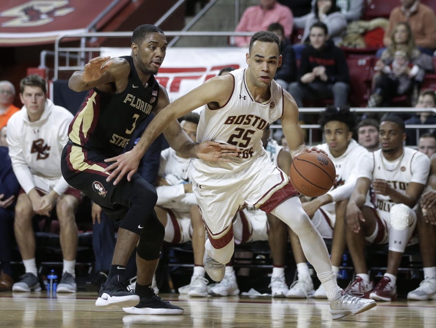 Boston College’s Jordan Chatman, a Union High grad, scored 15 of his 17 points in the second half of a 87-82 win over Florida State on Sunday in Boston.