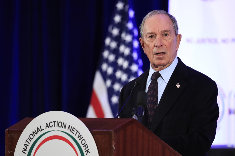 Former New York City Mayor Michael Bloomberg, speaks during a breakfast gathering commemorating the Martin Luther King Day in Washington, Monday, Jan. 21, 2019.