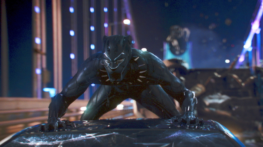 This image released by Disney shows a scene from Marvel Studios’ “Black Panther.” Disney and WarnerMedia are each launching their own streaming services in 2019 in an effort to challenge Netflix’s dominance. Netflix viewers will no longer be able to watch hit movies such as “Black Panther” or “Moana,” which will soon reside on Disney’s subscription service.