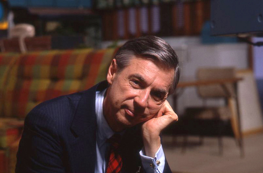 This image released by Focus Features shows Fred Rogers on the set of his show “Mr. Rogers Neighborhood” from the film, “Won’t You Be My Neighbor.” The film was not nominated for an Oscar for best documentary.