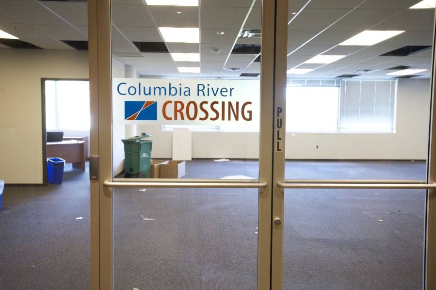 A new report from the Oregon Secretary of State’s office reviews what happened with the ill-fated Columbia River Crossing project, from its beginnings in 2004 to its end in 2014, shown here after the Columbia River Crossing project office was shuttered. The report also outlined some best practices that might help with future Interstate 5 Bridge projects.