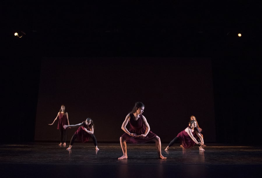 Vancouver School of Arts and Academics students rehearse their routine “Was and Will Be” for the upcoming Northwest Regional High School Dance Festival.