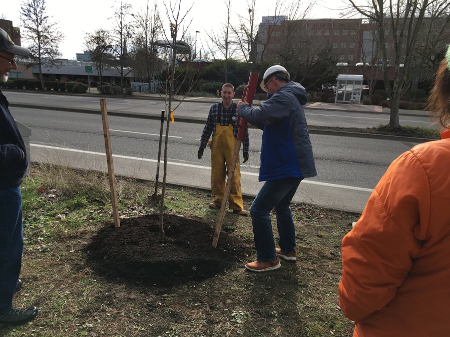 Hough: Hough neighbors, family and friends of Jenice Ruland planted a witness tree in her honor. Ruland died in January 2018.
