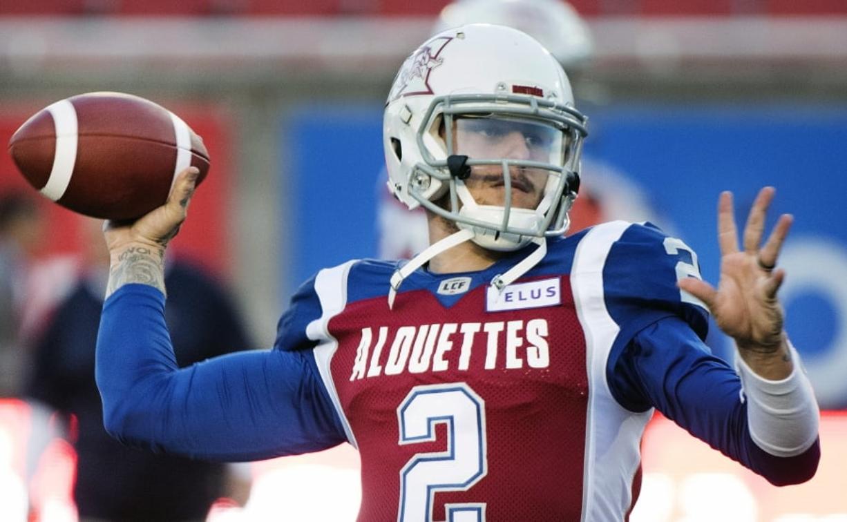 Montreal Alouettes quarterback Johnny Manziel had his Canadian Football League contact terminated by the league on Wednesday, Feb. 27, 2019. The league also informed the eight other teams that it wouldn’t register a contract for Manziel if any tried to sign him.