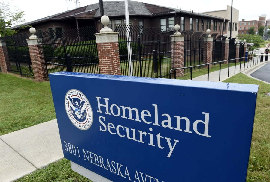 FILE - In this June 5, 2015, file photo, the Homeland Security Department headquarters in northwest Washington. The Trump administration has announced new rules for scrutinizing petitions to bring in minor spouses to the United States.