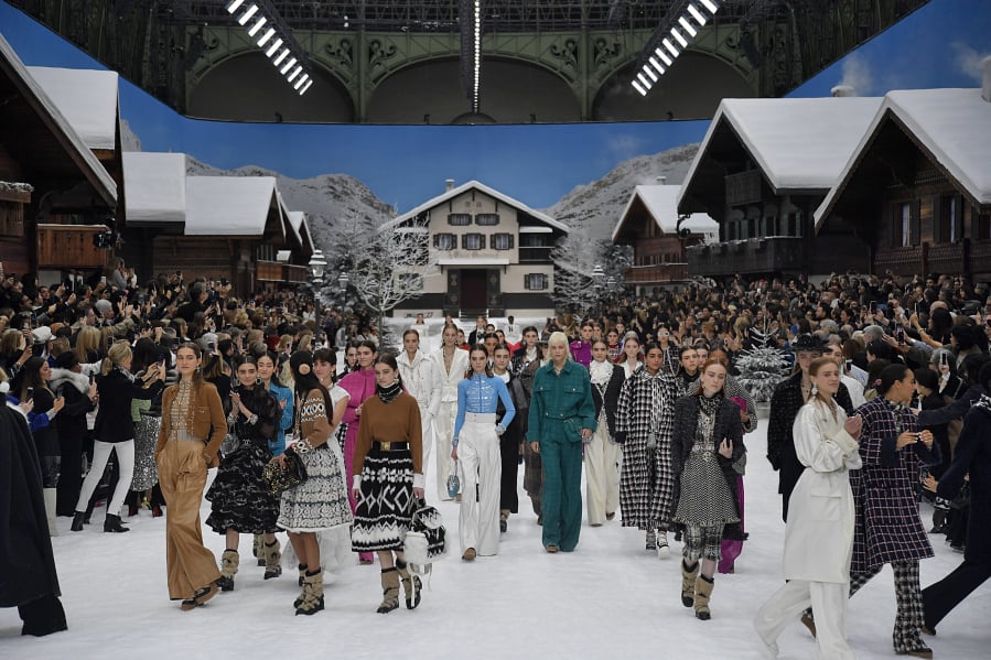 Karl Lagerfeld's final Chanel show is a snowy alpine wonderland