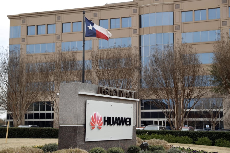 The Huawei Technologies Ltd. business location in Plano, Texas. The No. 2 smartphone maker in the world will be arraigned at federal court in New York on Thursday, March 14. Prosecutors have accused Huawei of using a Hong Kong front company to trade with Iran in violation of U.S. sanctions.