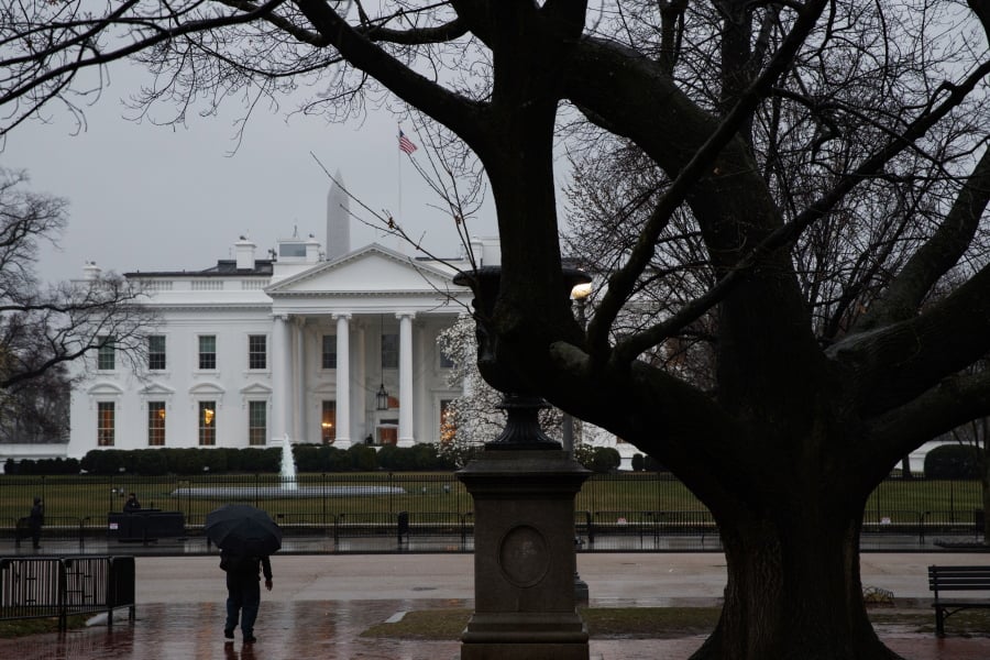 A view of the White House, Thursday, March 21, 2019, in Washington.
