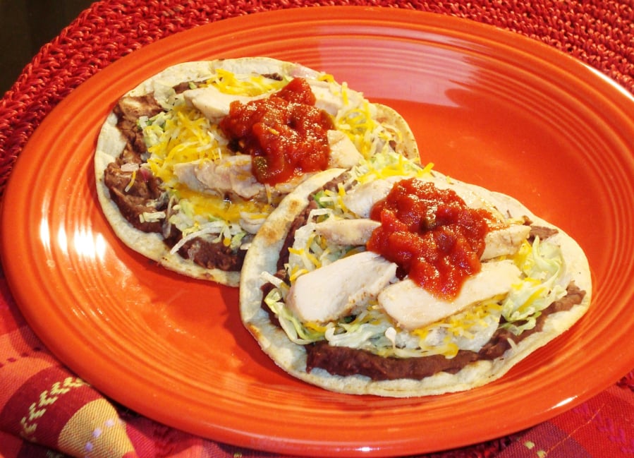 Mexican Sopes (Layered Open Tortilla Sandwiches) Linda Gassenheimer