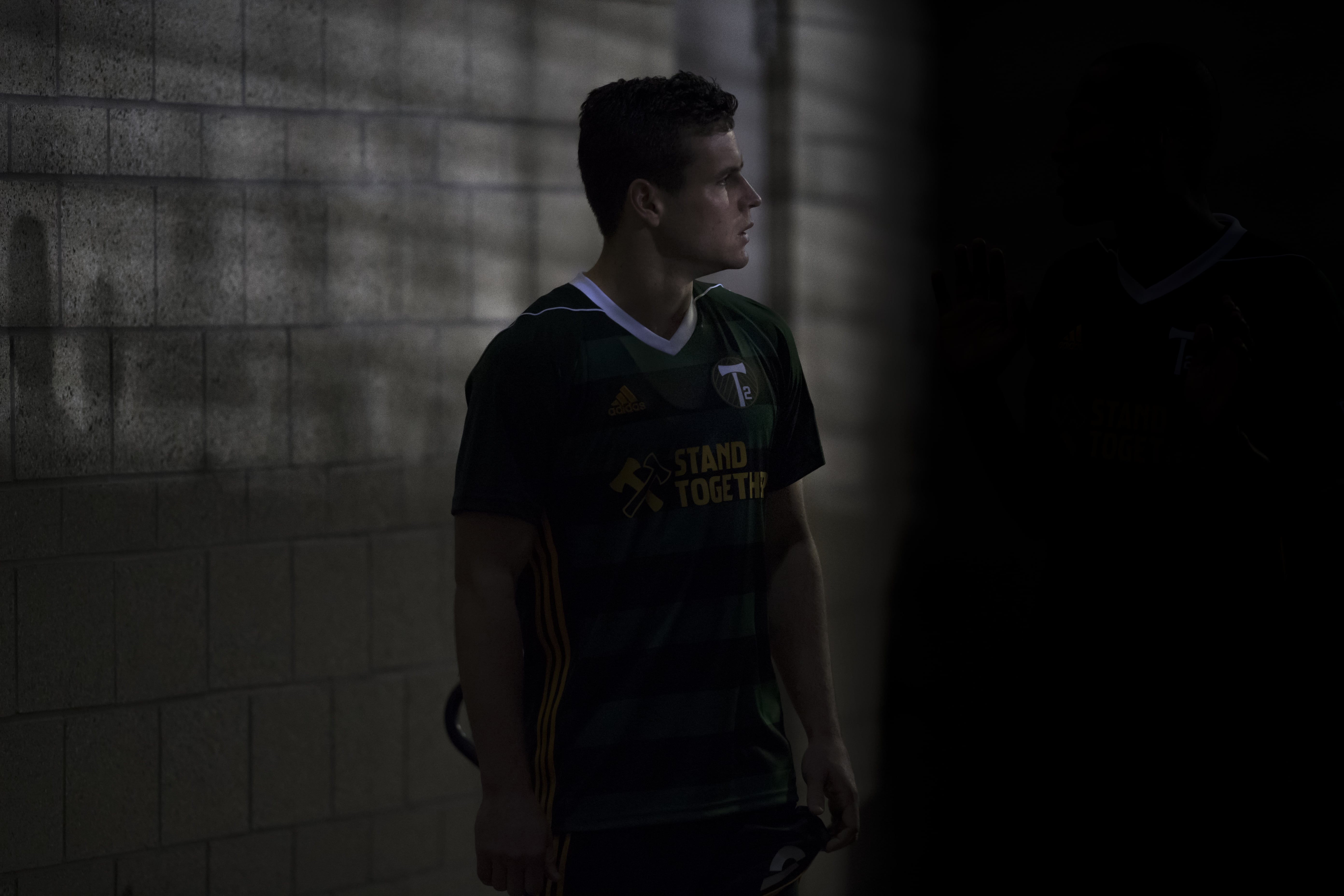 Foster Langsdorf looks towards Merlo Field before retuning to the pitch after halftime in a T2 game against Las Vegas on Saturday, March 23, 2019.
